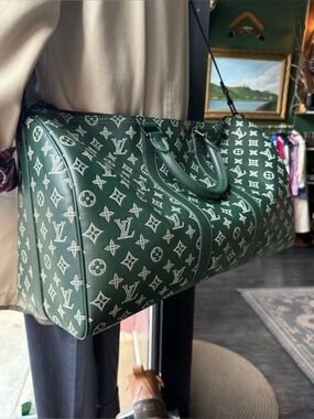 Louis Vuitton - Keepall Bandoulière 50 - RARE DISCONTINUED GREEN COLORWAY